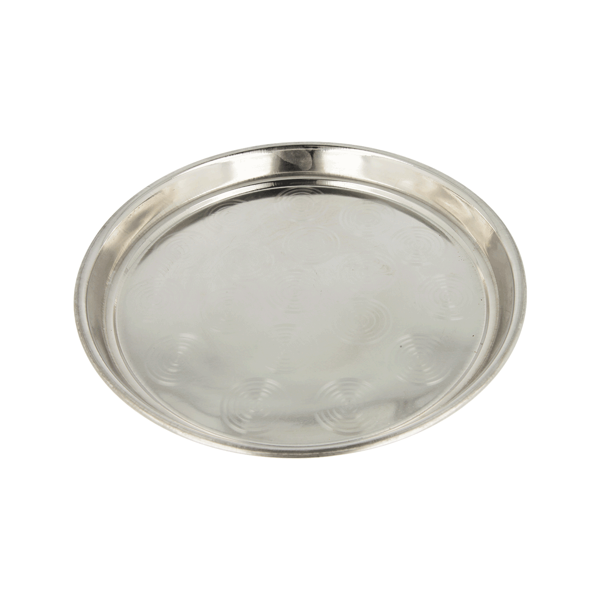 teller, ramenplatte, rund, silber, metall, silberner Teller, Metallteller, runder Teller, Reflektierende Oberfläche, Geschirrzubehör, Silber, Teller, rund, Metall, Platte