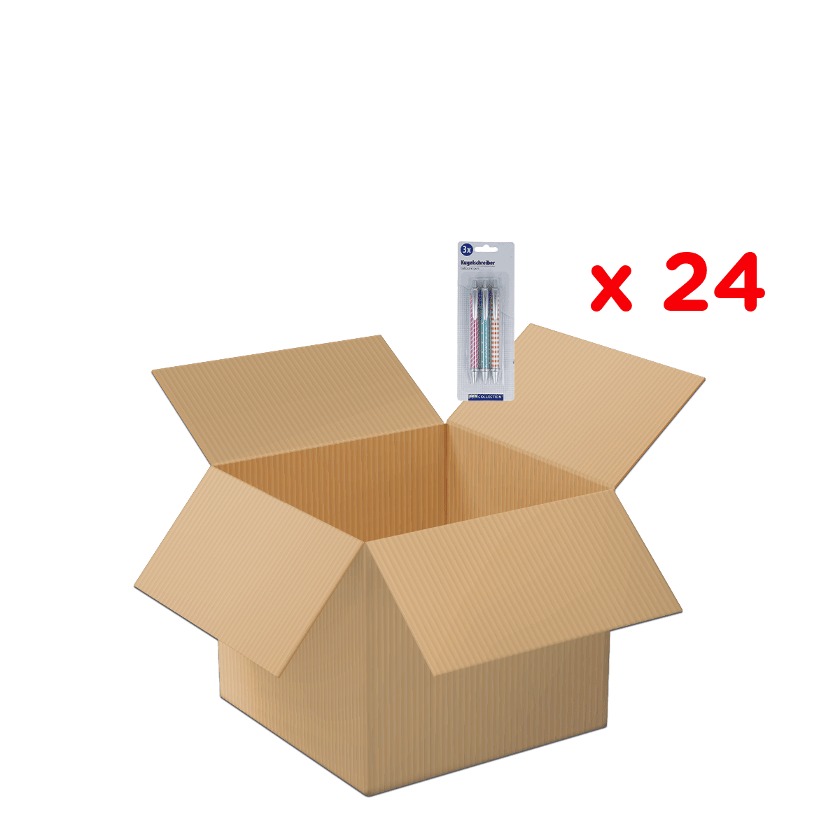 Kartonbox, offene Box, Verpackungsbox, Wellpappbox, leere Box, Kartonbox, Offene Box, Baugröße, Kartonverpackung, Packung mit 24, kartonbox, offene schachtel, leerbox, versandverpackung, karton