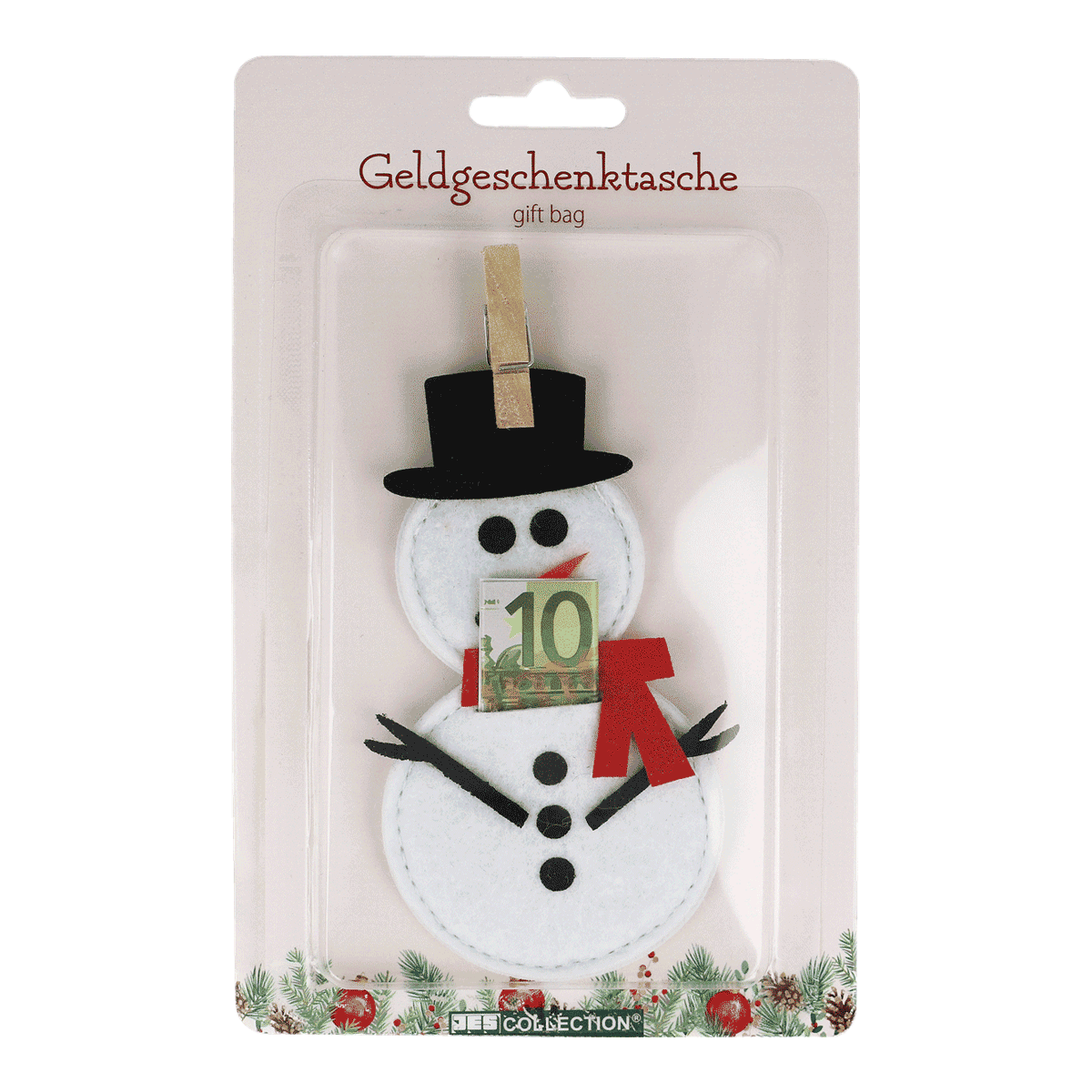 Schneemann, Geldgeschenktasche, Dekor, Geldschein, Weihnachten