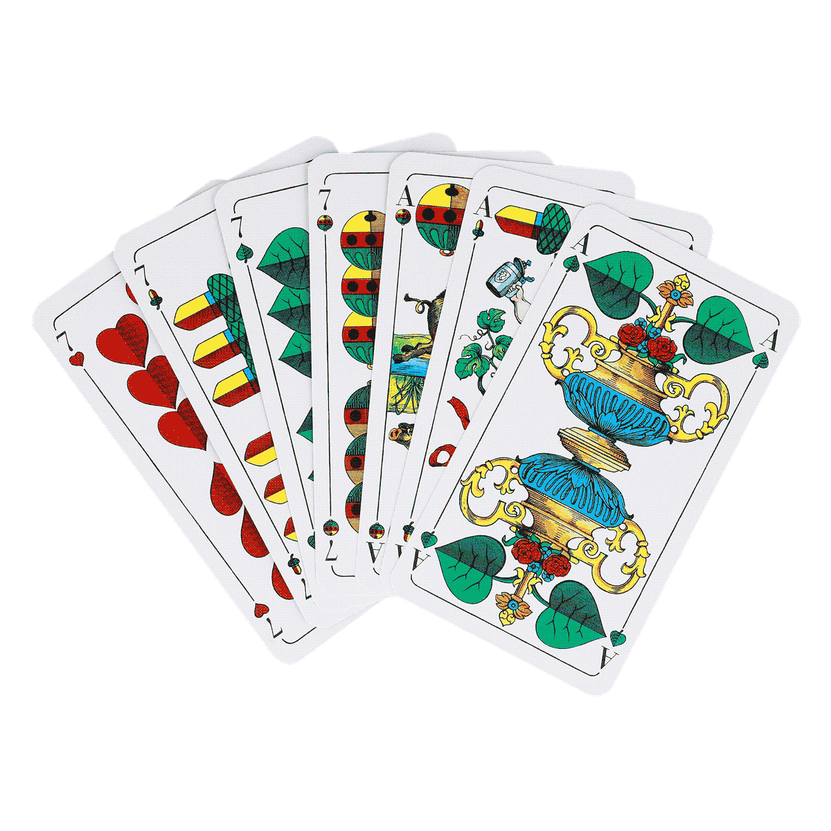 Kartenstapel, Spielkarten, Herz, Karo, As Karte