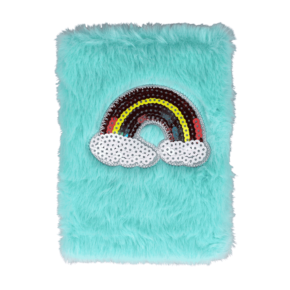 Plüsch, Sequin Regenbogen, Fell-Textur, Stoffpatch, Kawaii Dekor, Fell, Kissen, Decke, Regenbogen, Sequins, plüsch, regenbogen, pailletten, turquoise, kissen
