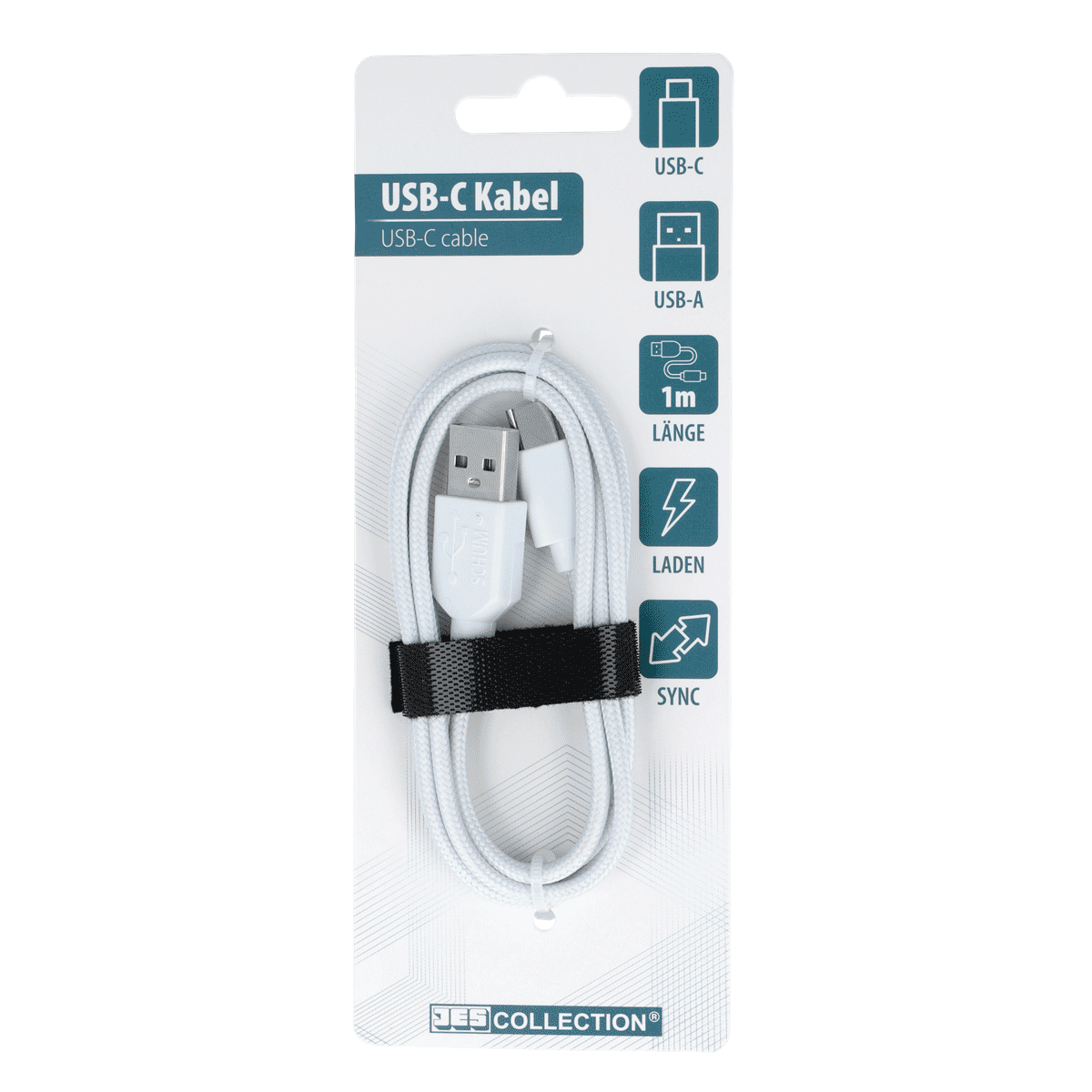USB-C kabel, Kabel, Weiße Farbe, 1 m Länge, Magnetband, USB-C kabel, Ladekabel, USB-C, 1m, Kabelhalterung, USB-C Kabel, Kabel, 1m, USB-C, Laden