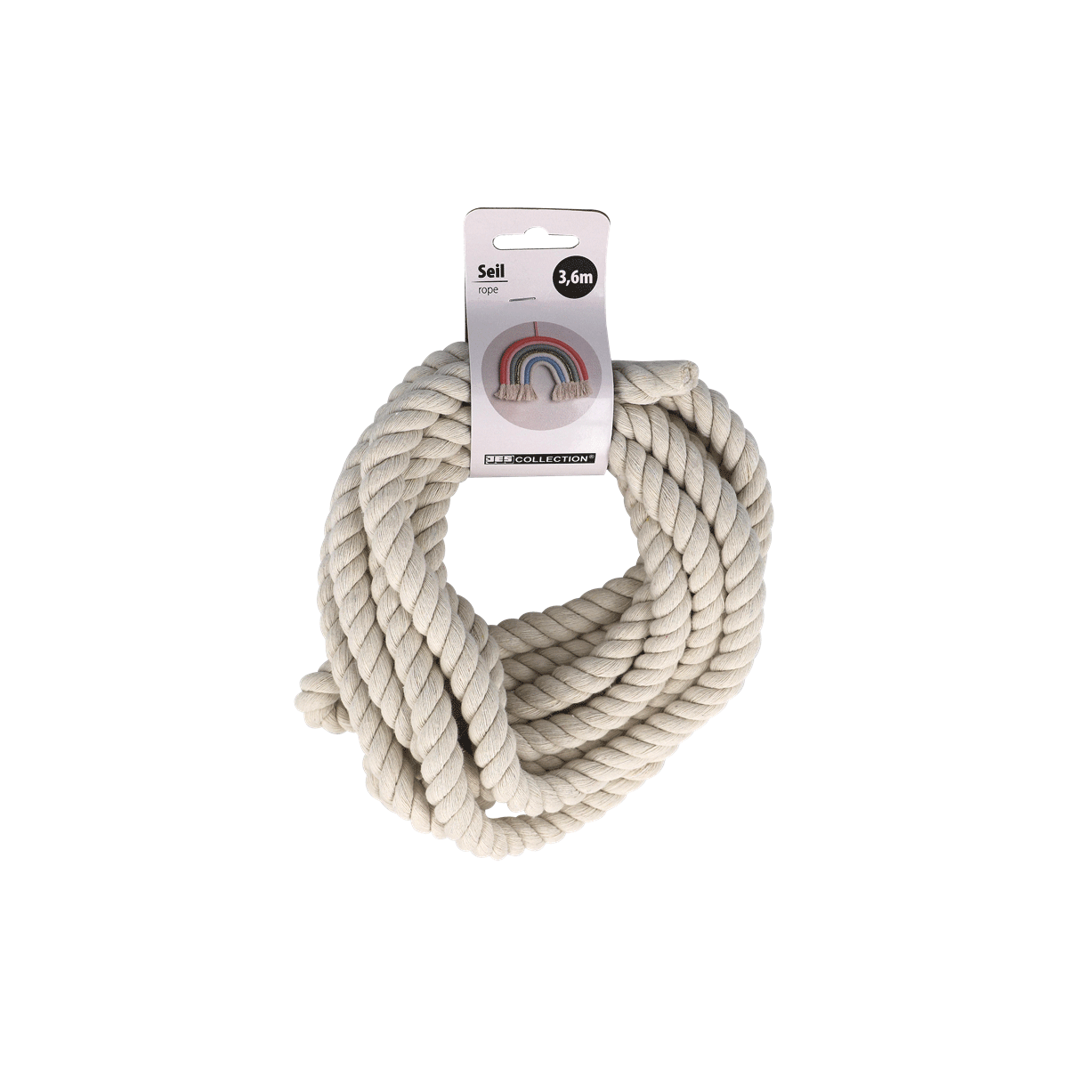 Seil, Rope, Baumwollseil, Rundseil, Kordel, Seil, Rope, Baumwollseil, Kordel, Rundseil, Seil, gedrehte Seil, Baumwollseil, beiges Seil, 3,6 m Seil