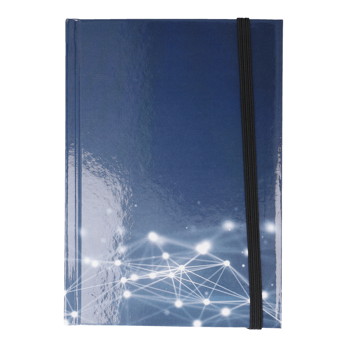 Notizbuch, Tagebuch, Gummiband, Kartenfach, Verbundpapier, Notizbuch, Kunstleder, Elastischer Gummiband, Netzwerk-Muster, blaue Farbe, Notizbuch, Gummiband, Blau, Netzwerk Muster, Tagebuch