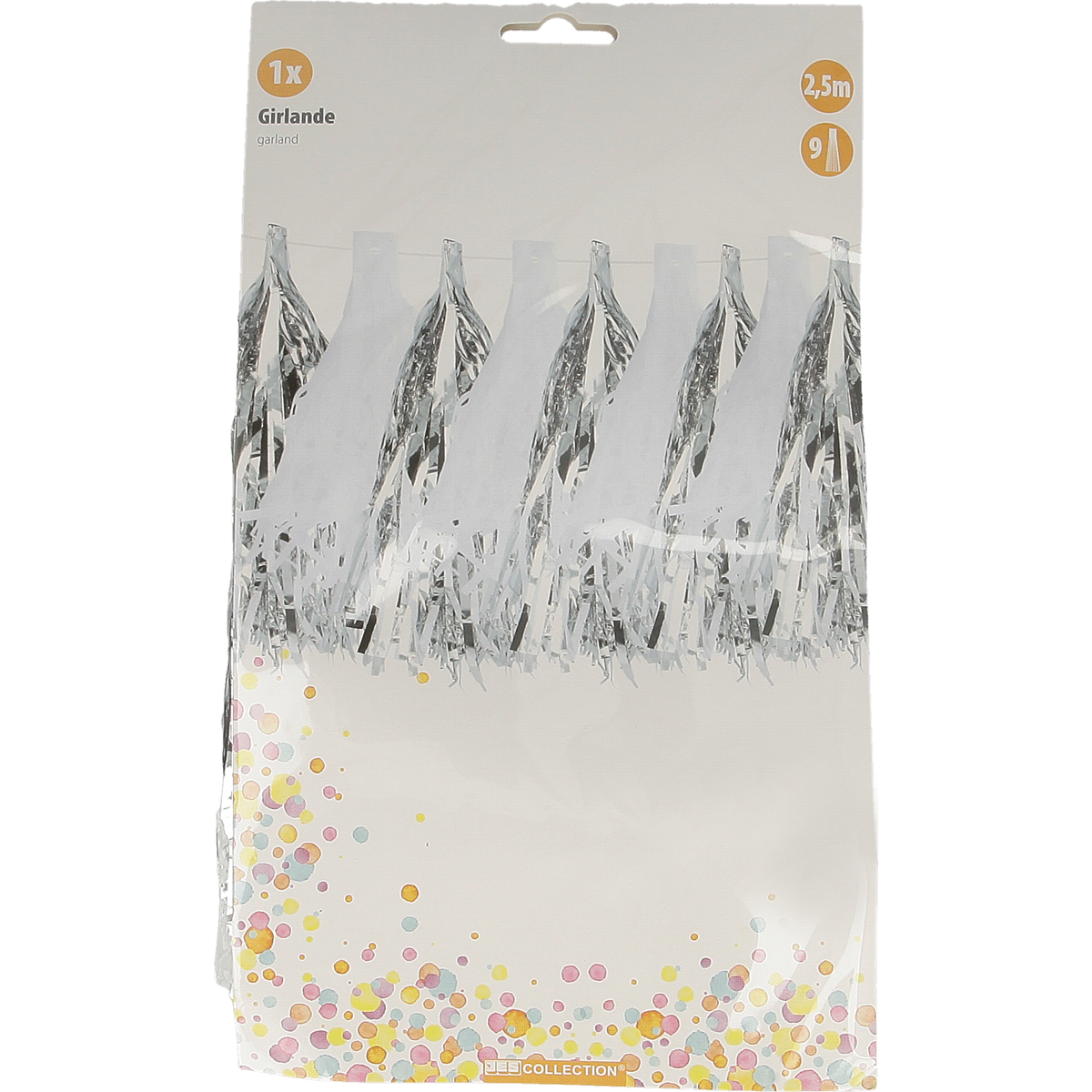 Girlande, Dekoration, Streifenkette, Konfetti, Silberfarben, girlande, deko, metallic, konfetti, partykette, Girlande, Wimpel, Dekoration, Silber, Konfetti