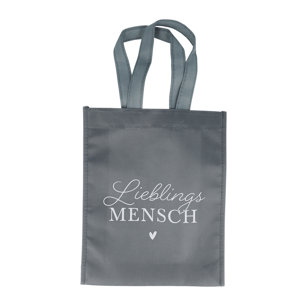 Tasche, Tote, Stofftasche, Print/Text, Graue Tasche, Tasche, Tote, Stofftasche, Grau, Textdruck, Tote, Tasche, Stoff, grau, Herz