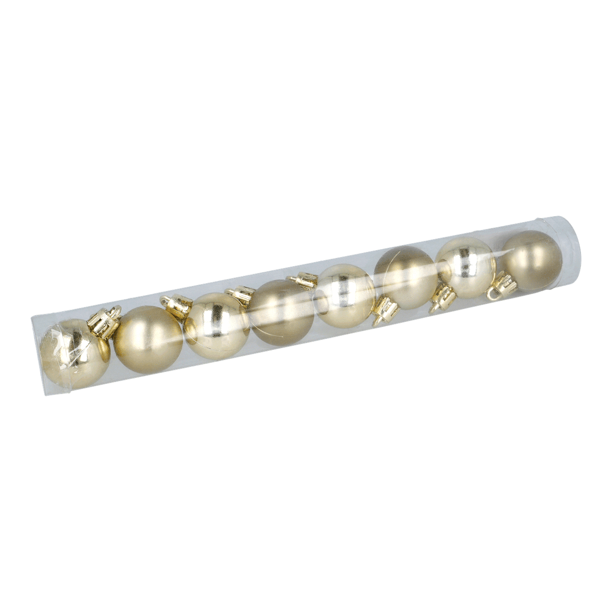 Weihnachtskugeln, Christbaumkugeln, Gold, Glas, Kartonverpackt