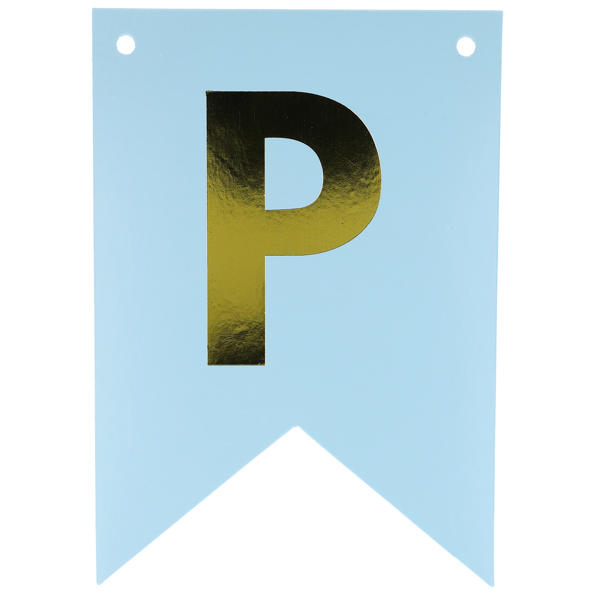 Banner, Flag pennant, P, blauer Hintergrund, goldener Text, flag, banner, poster, letter, design, flag, banner, P, gold, metallic