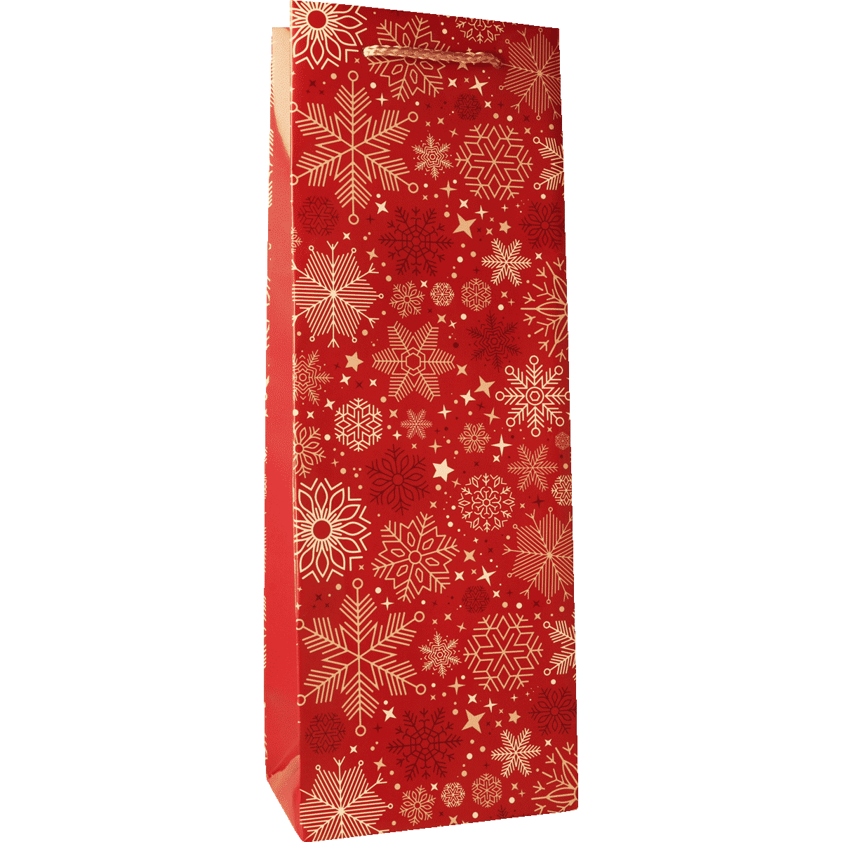 Geschenktüte, Weihnachtsdesign, Rot, Schneéflake, Papiertragebox