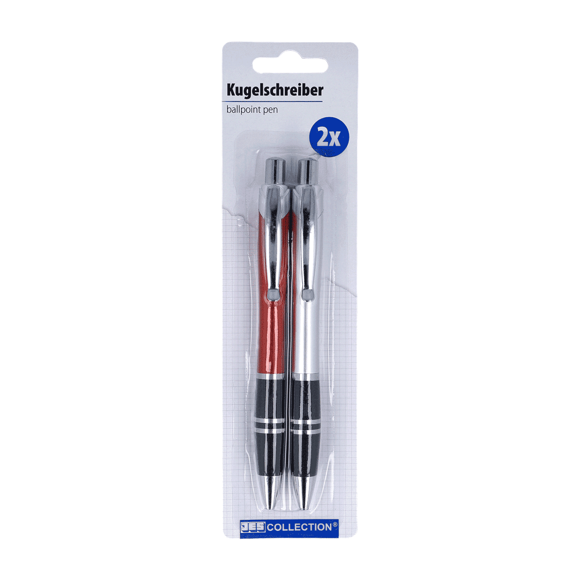 Kugelschreiber, Ballpoint Pen, 2x, Metall, Farb Akzent, Kugelschreiber, Ballpoint-Pen, 2 Stück, roter Schaft, schwarze Kappe, Kugelschreiber, Ballpoint-Stift, Gel?, Schreiber, Stift