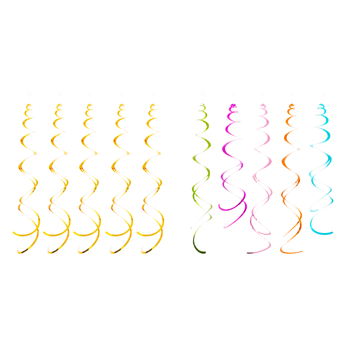 Konfetti-Spirale, Luftschlange, Party-Deko, Girlanden, Spiralen, Konfettirankler, Luftschlangen, Partydekoration, Luftspiralen, Kugelaufhängung, Kletterspirale, Konfettieris, Party-Girlanden, Wanddekoration, Spirale