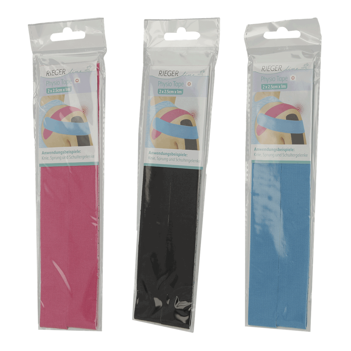 Physio Tape, Kinesio Tape, Sporttape, Klebeband, Pink Schwarz Blau, Kinesiologieband, Physio Tape, Elastisches Band, Klebeband, Sportband, Physio Tape, Kinesiologie-Tape, Bandage, Tape, Flachbandage