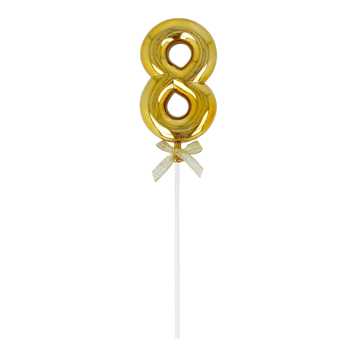 Zahl, Glitzer, Gold, Lollikit, Dekor,  cake topper,  gold,  nummer 8,  schleife,  sticks zahnstocher, Zahl, Goldfarben, Lutscher, Süßigkeit, Zahl-Lollipop