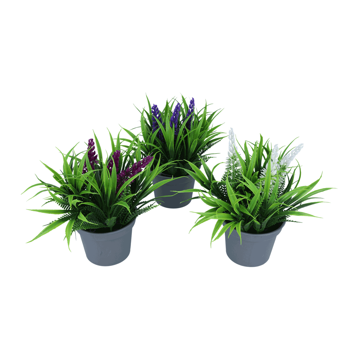 pflanzen, Topfpflanzen, Grün, künstliche Pflanzen, lila Blüten, grüne pflanzen, potted plant, kunstpflanze, gräser, blumenzweige, pflanzen, künstliche pflanzen, grünes blattwerk, kleine topfpflanzen, pflanzen-set