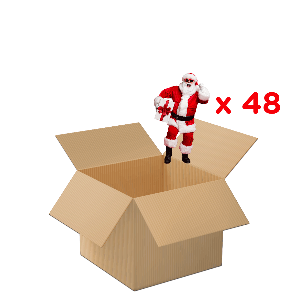 kartonbox, geschenkbox, weihnachtsdekor, paket, santa