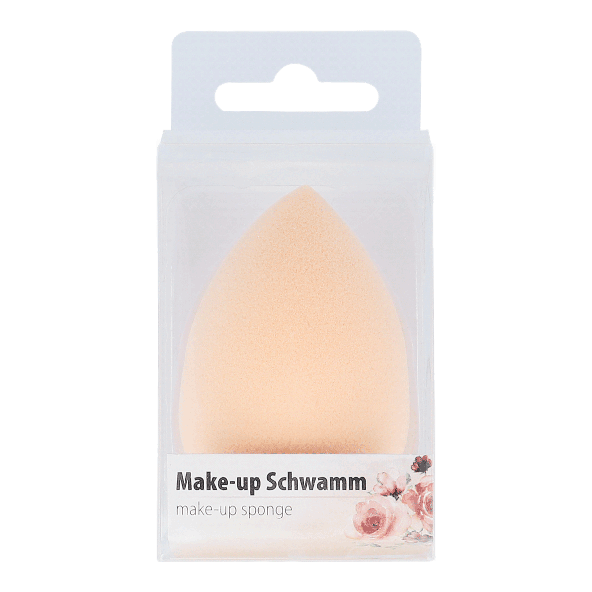 Make-up Schwamm, Schwamm, Peelingform, Pfirsichfarbe, Schönheitszubehör, Make-up Schwamm, Eierförmiger Schwamm, Pfirsichfarbig, Schwammapplikator, Beutelverpackung, Make-up sponge, Beauty sponge, Peach color, Teardrop shape, Packaging box