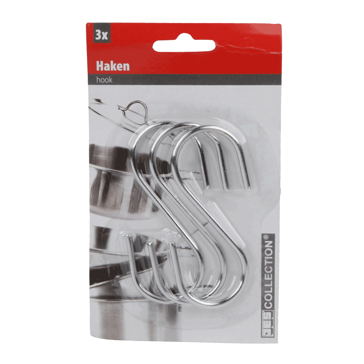 haken, metall, krogelhaken, küchenzubehör, haken-set, Haken, Kleiderhaken, Stahl, Metallhaken, Aufhänger, Haken, Kleiderhaken, Stahlhaken, Kundverpackung, 3x Haken