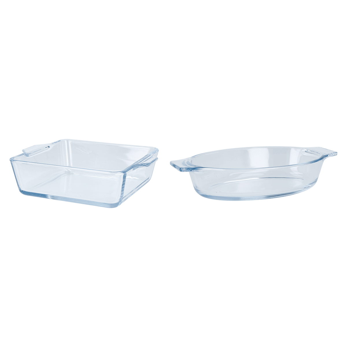 glasform, auflaufform, backform, transparent, glasklar, Glass-Backware, rechteckige Form, ofenfest, klarglas, Zweier-Set, glasform, auflaufform, glas, backform, glasbehälter