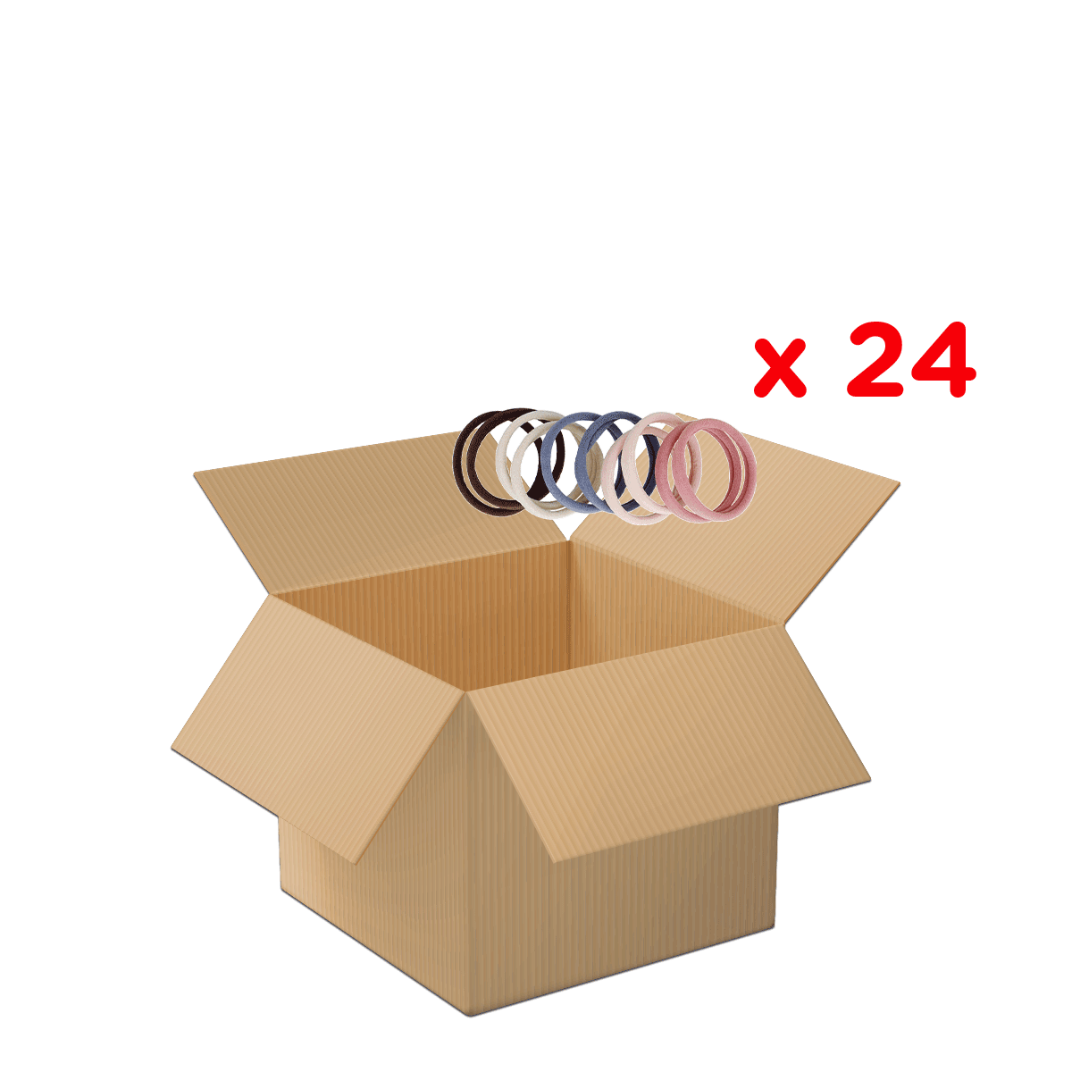 kartonbox, verpackung, Gummibänder, bunte Bänder, Setz 24, box, Pappe, Verpackung, Gummiband, bunte Farben, Box, Pappe, offene Box, Verpackung, Haarbänder