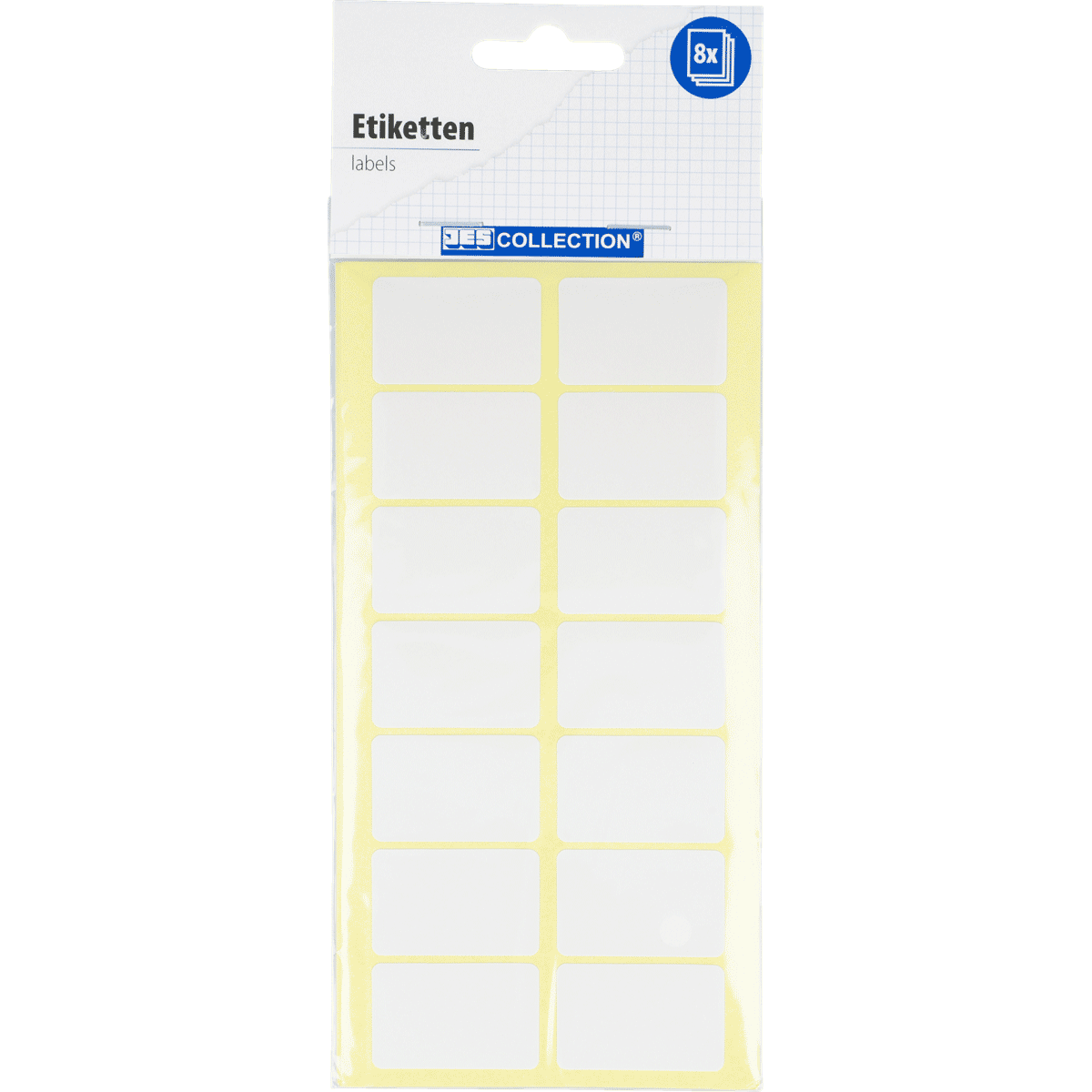 Etiketten, Klebeetiketten, weiße Etiketten, rechteckig, 8 Bögen