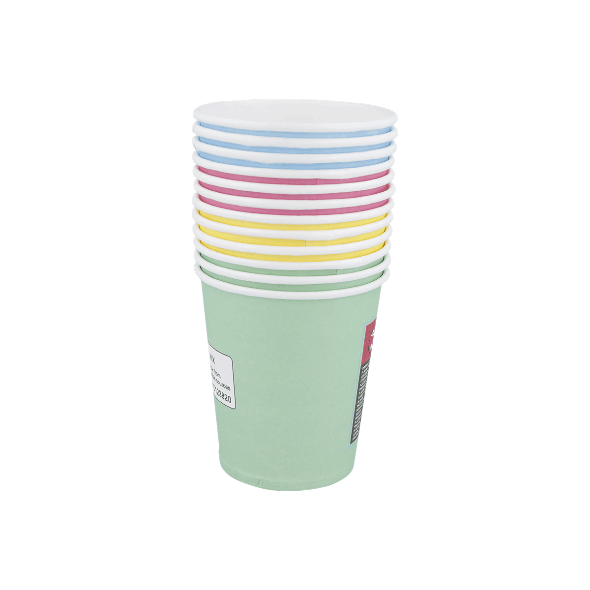 Becher, Pappbecher, Papier, bunt, Strohhalmlose", Becher, Pappbecher, Papierbecher, Mehrfarbig, Stapelbar, Becher, Pappbecher, Stapelbecher, Pastellfarben, Einwegbecher