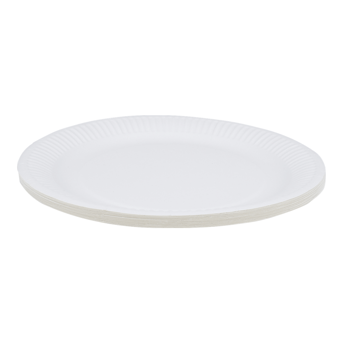 Pappteller, Einweggeschirr, Einwegteller, Weißer Teller, Rundplatte, Papier Teller, Einweg Teller, Beige / Weiß, Rippenrand, Flacher Teller, Pappteller, Einweg Teller, Präsentierplatte, runde Platte, weiße Teller