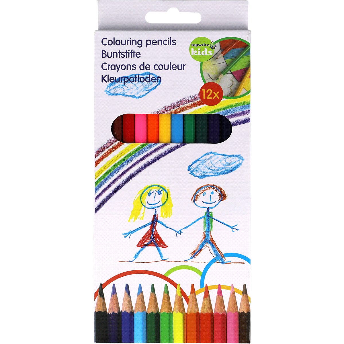Buntstifte, Kinderzeichnung, 12er Pack, Farbstifte, Holzminenstifte, Farbstifte, Buntstifte, Kunstset für Kinder, 12 Farben, Zeichenset, Buntstifte, Crayon Set, Kids, 12er Pack, Farbstifte