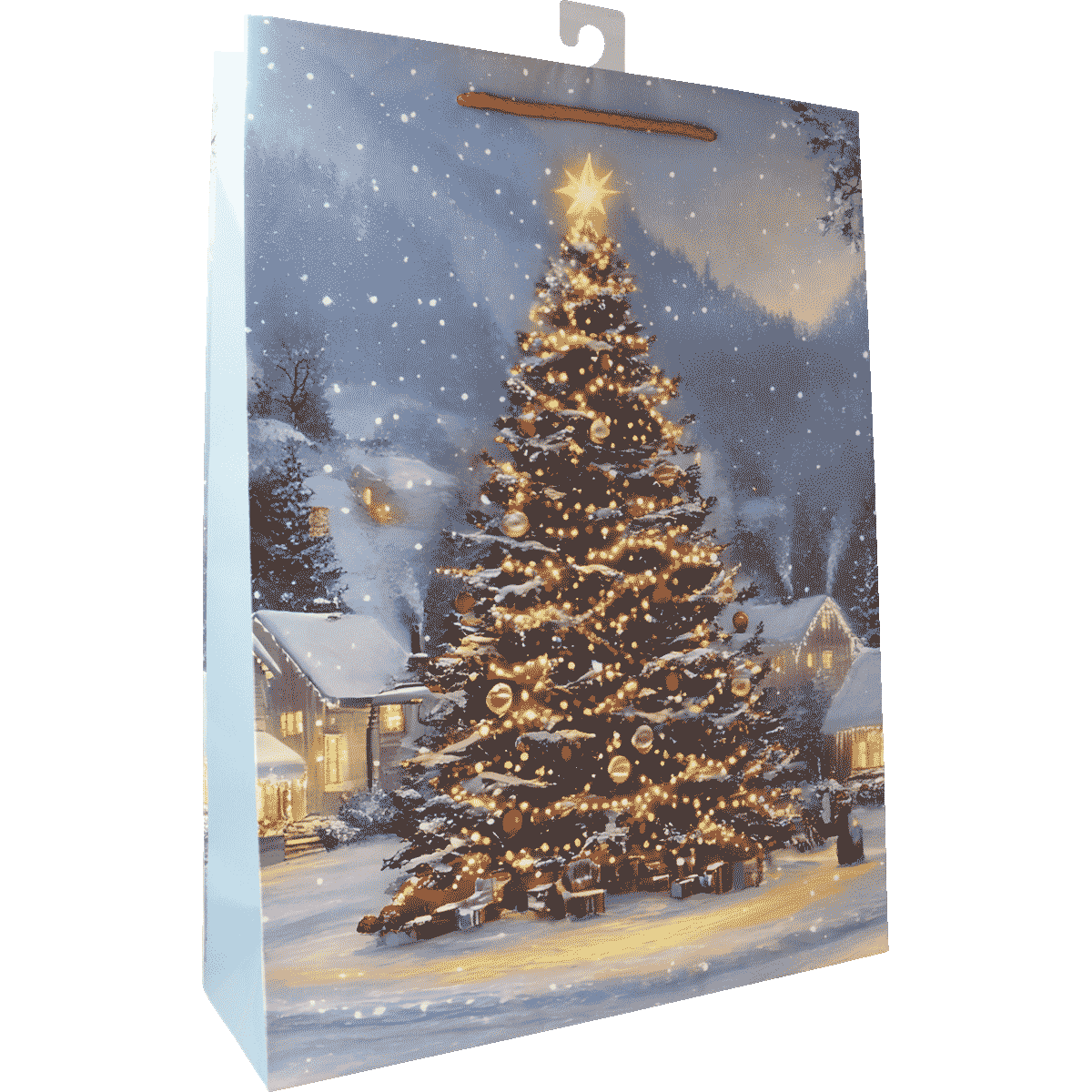 Weihnachtsbaum, Christbaum, Lampe, Lichterkette, Schnee