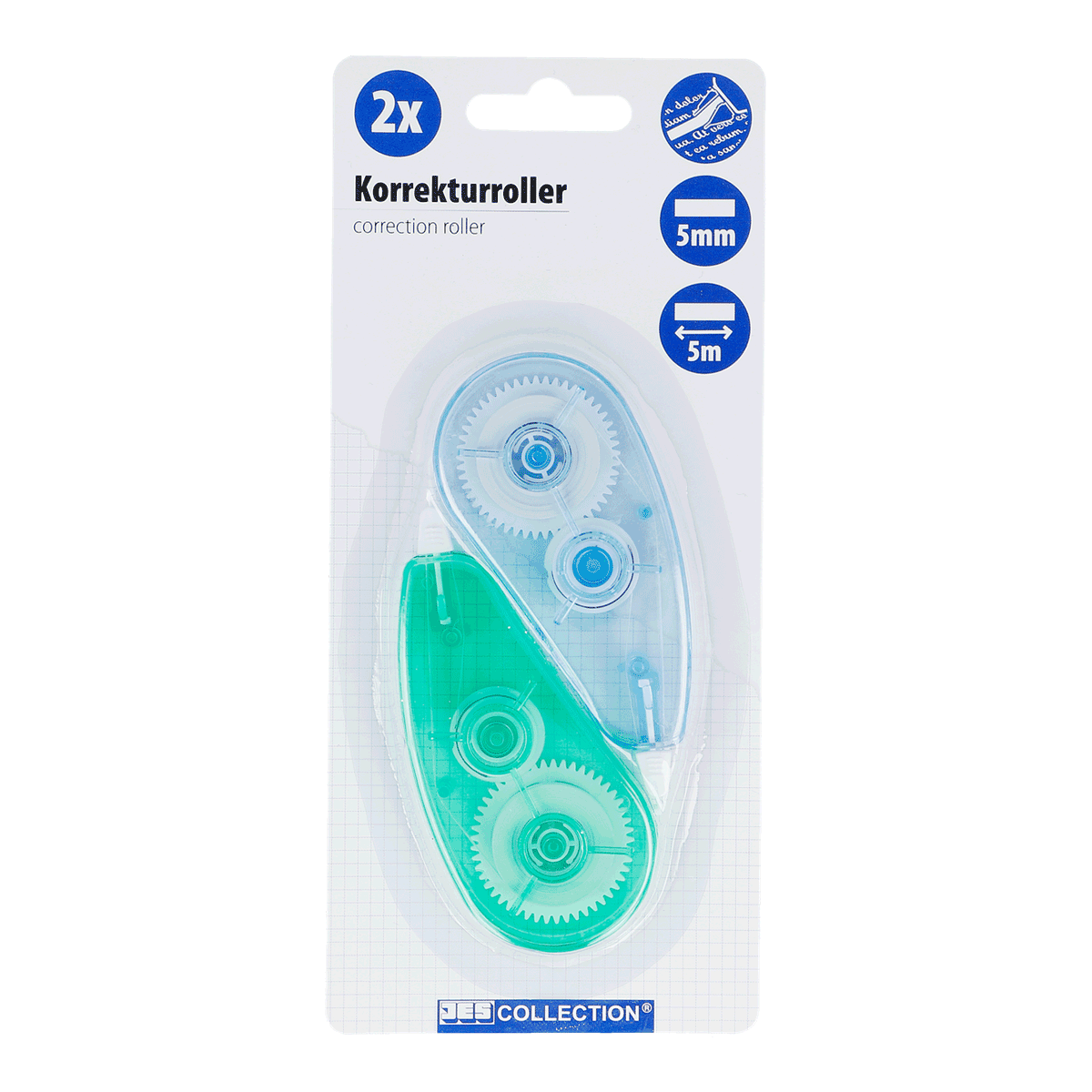 Korrekturrolle, Korrekturroller, 5mm, 2x, Gehäuse Transparent, Korrekturrolle, Korrekturroller, Korrekturwerkzeug, 5 mm, Gummi/ Kunststoffrolle, Korrekturrollern, Korrekturroller, Reparaturwerkzeug, Gehäuse Transparent, Gehäuse Mehrfarbig
