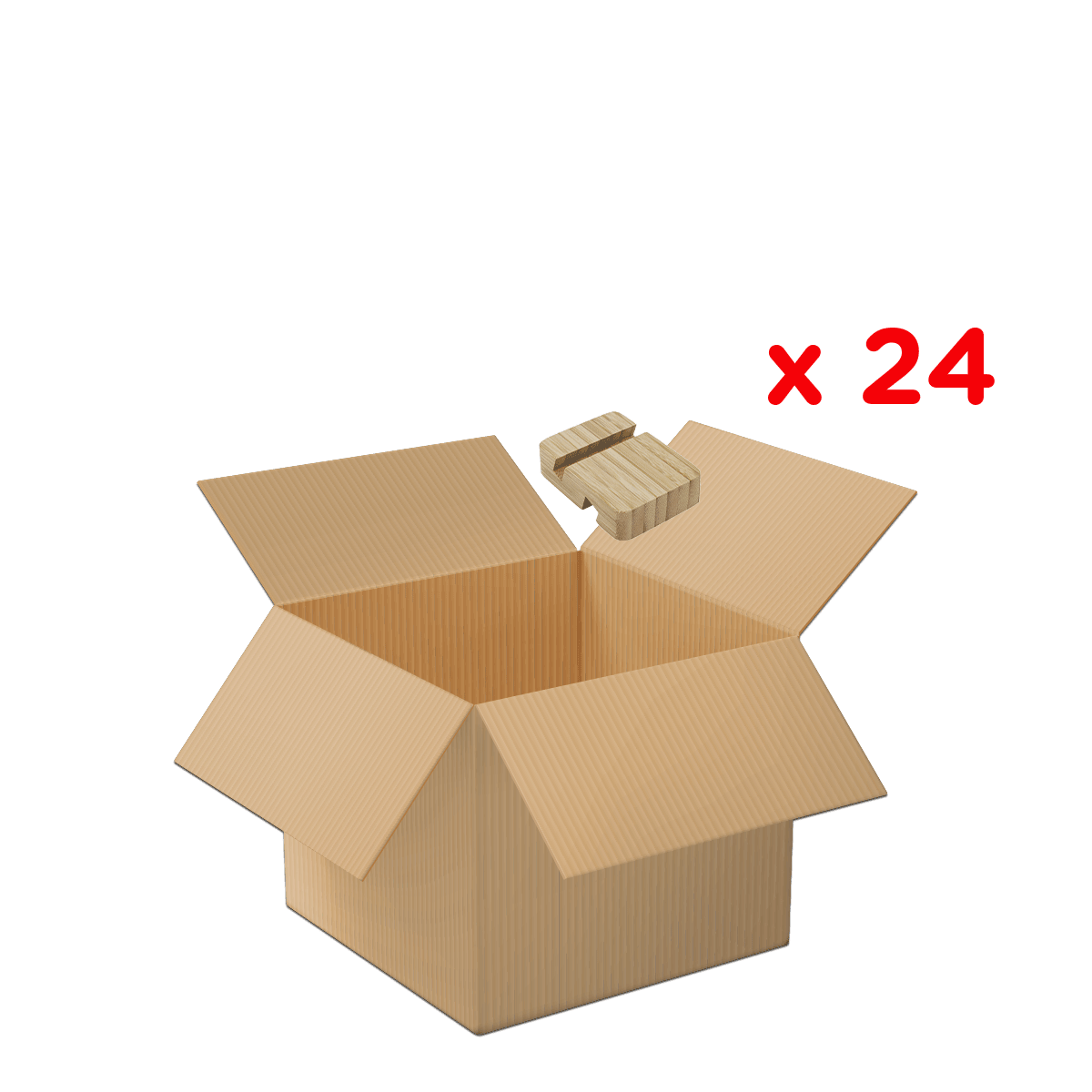 Kartonbox, Offene Box, Kartonverpackung, Holzkeile, Lagerbestand 24, Kartonbox, Offen Box, Packung, Holzklotz, x24, Kartonbox, offen, Holzwürfel, Kartonpaket, 24 Stück