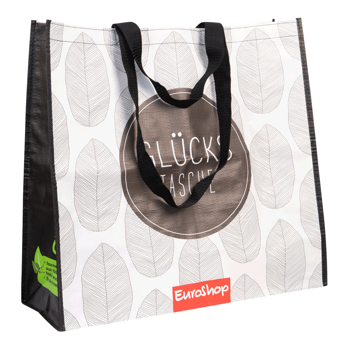 Tasche, Einkaufstasche, Stofftasche, Leaf-Pattern, EuroShop, Tasche, Tasche Tragbar, Einkaufstasche, Plastikfrei, EurosHOP, Tasche, Einkaufstasche, Tote, Wiederverwendbar, EuroShop