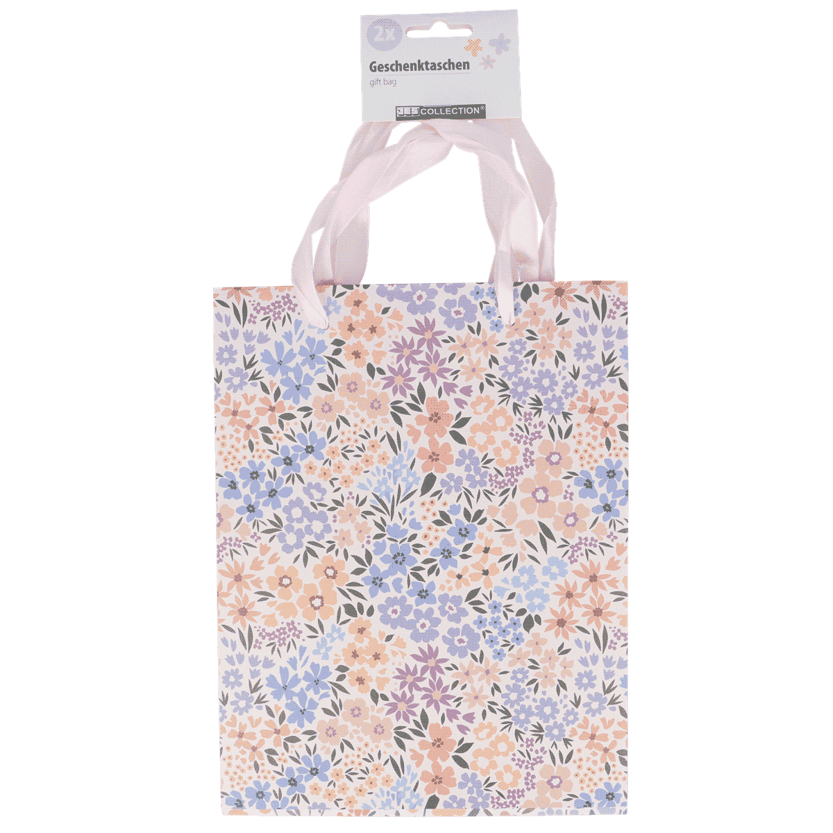 Geschenktasche, Blumenmuster, Papiertragetasche, bunte Farben, Grifftasche, Geschenktasche, Papiertragetasche, Blumenmuster, Pastellfarben, Tragetasche, Geschenktasche, Blumenmuster, Papiertragetasche, Henkel, Dekotasche
