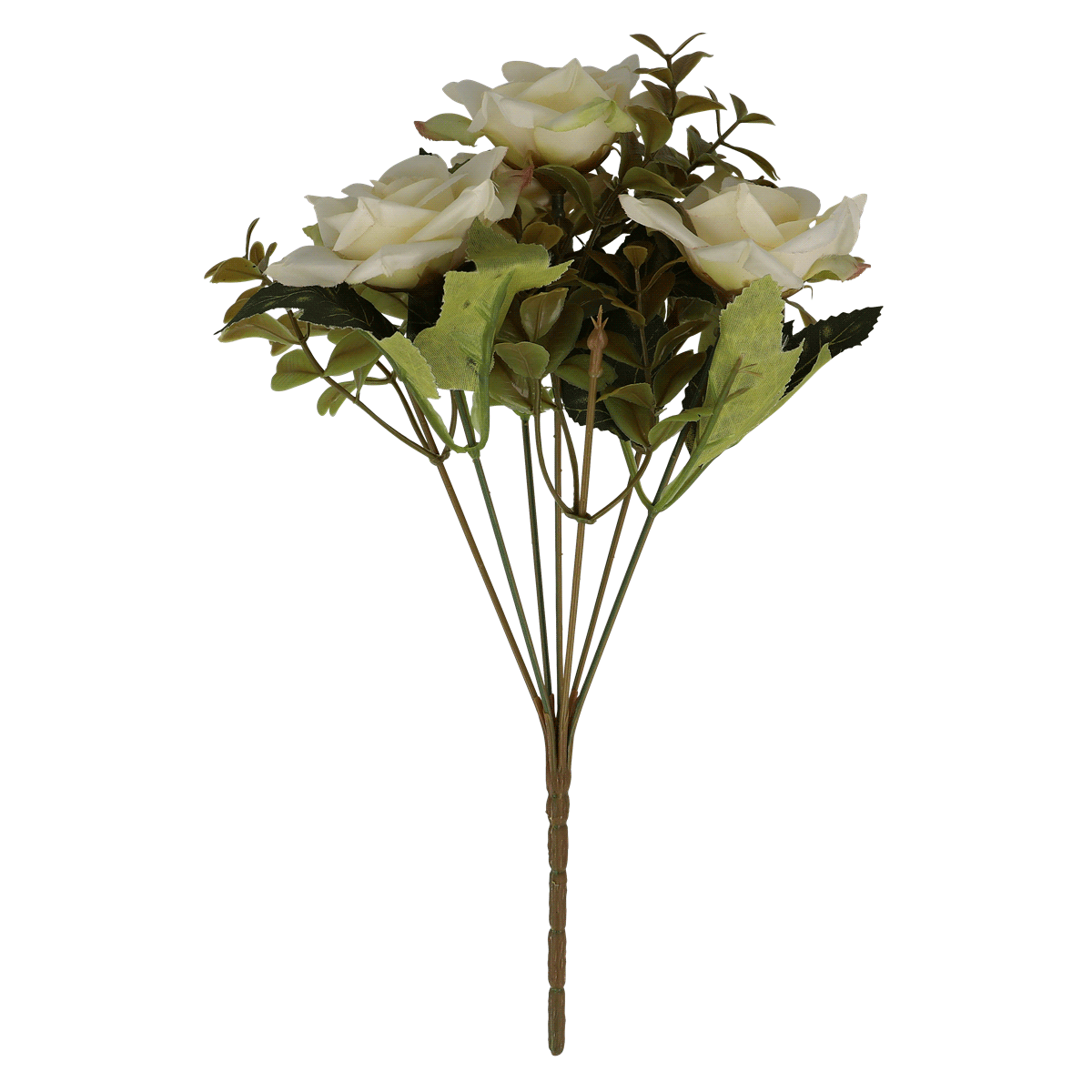 künstlicher blumenstrauß, rosen, cremefarben, kunstblumen, stiel
