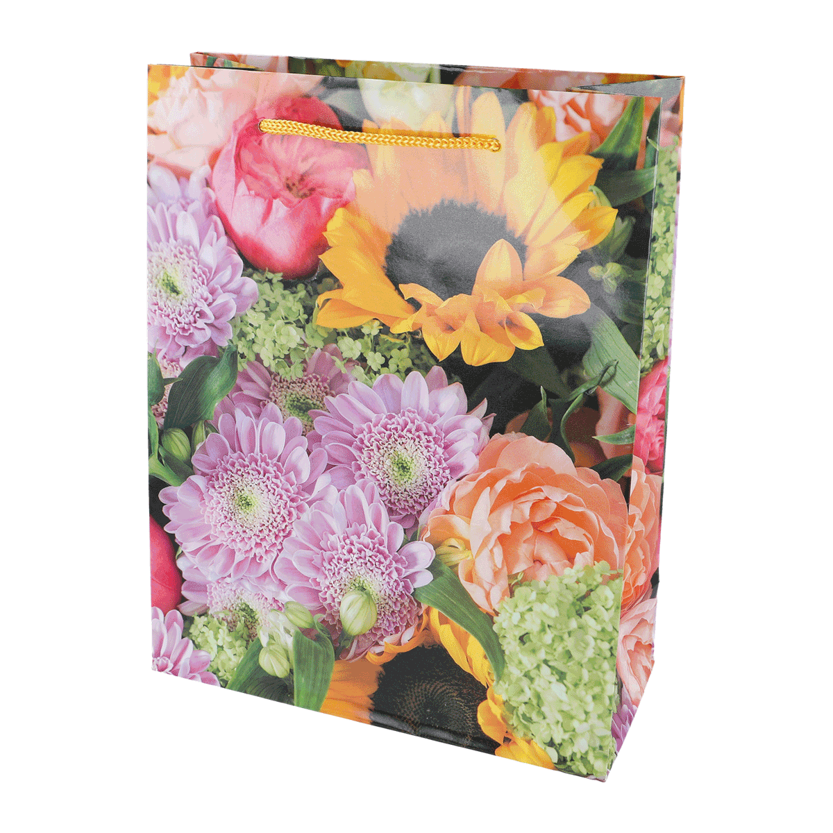 Blumen Geschenkbeutel, Blumenmuster, Floraler Beutel, Tragetasche, Dekorativ, Geschenktüte, Blumenmotiv, Papierbeutel, Farbintensiv, Tragegriff, Geschenktüte, Blumenmotiv, Papiertragetasche, Farbblumen, Tragband