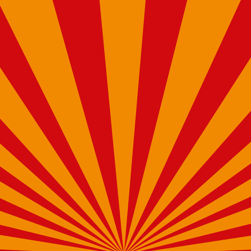 flag, sunburst, orange, rot, radiales Muster