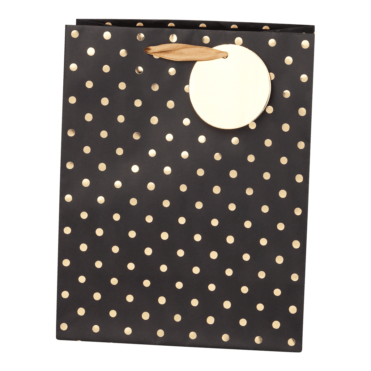 Geschenkbox, Schwarz mit Punkten, Pappe, Schleife, Kreisanhänger, Geschenkverpackung, Geschenkpapier, Polka-Dot, Schwarz, Kartenanhänger, Tasche, Punktemuster, Polka-Dots-Tasche, Schwarz, Gold