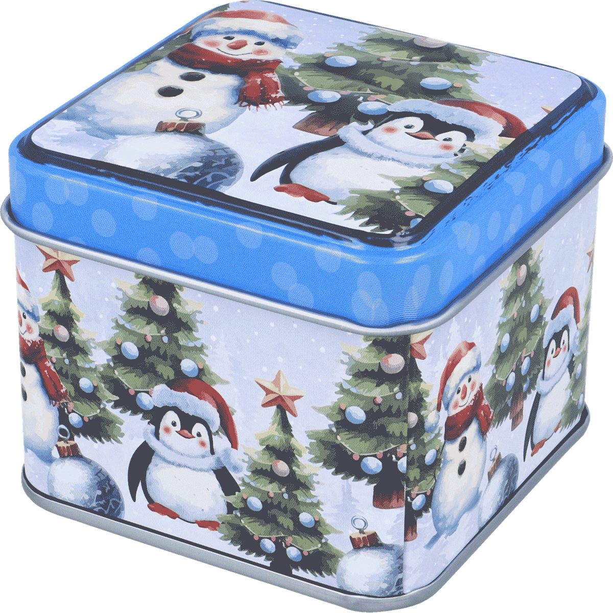 Tasche, Metalldose, Weihnachten, Penguin, Schneemann