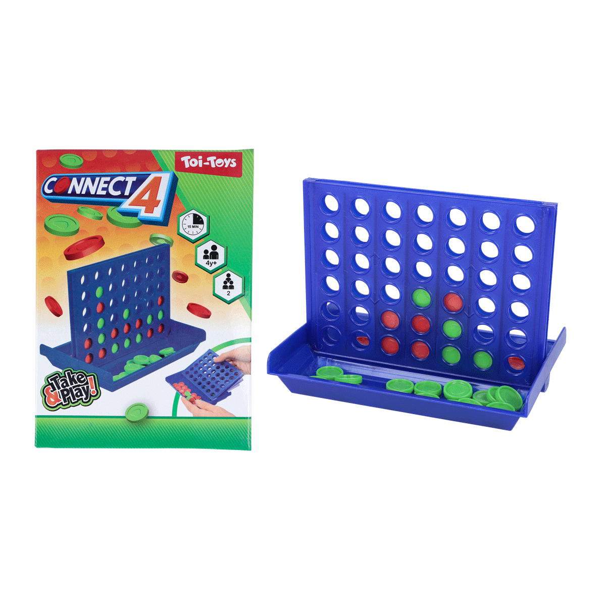 Connect Four, Brettspiel, Kunststoffe, Blaues Fach, Multicolor Scheiben, Connect-4, Brettspiel, Kunststoff, mehrfarbig, Spiele-Set, Connect 4, Spielzeug, Brettspiel, Stange?, Kugeln?