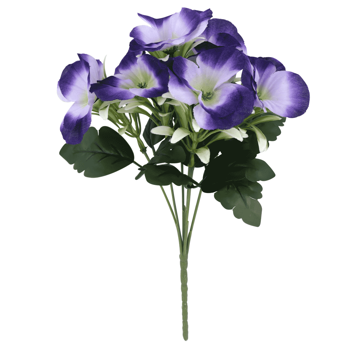 Blumenstrauß, Veilchen, Lila Blüten, Kunstblume, Grüne Blätter