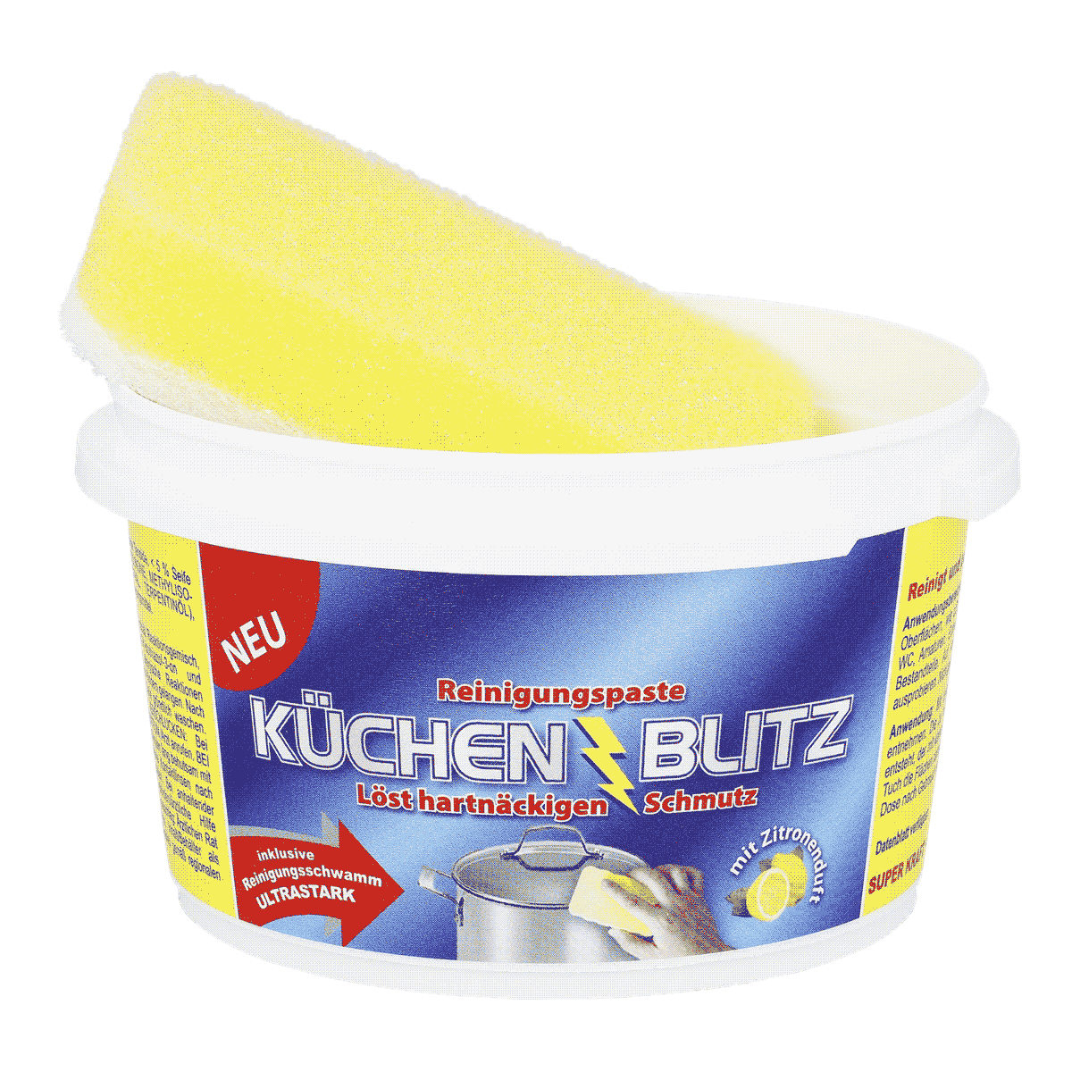 Küchenreiniger, Reinigungspaste, Gelb, Schwamm, Ultrastark, Reinigungspaste, Küche Blitz, Schmutzentfernung, Gelb, Putzprodukt, Reinigungspaste, Kuchen Blitz, Küchenreiniger, Zitrone, Ultrastark