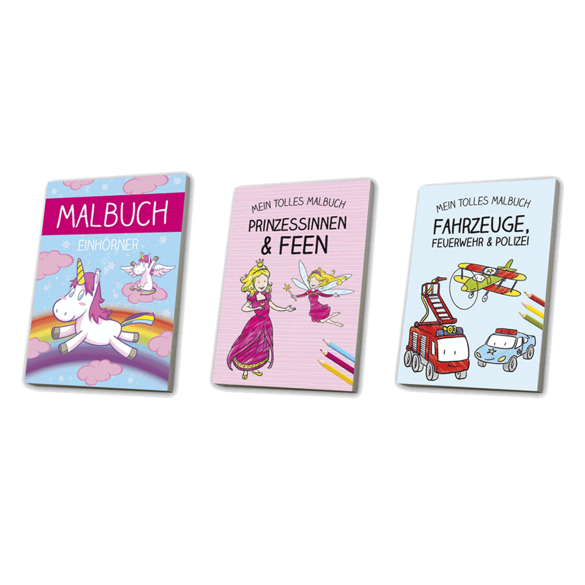 Kinderbuch, Malbuch, Unicorn, Prinzessin, Feen, Malbuch, Einhörner, Prinzessinnen, Feen, Fahrzeuge, Kinderbuch, Malbuch, Einhorn, Feen, Feuerwehr