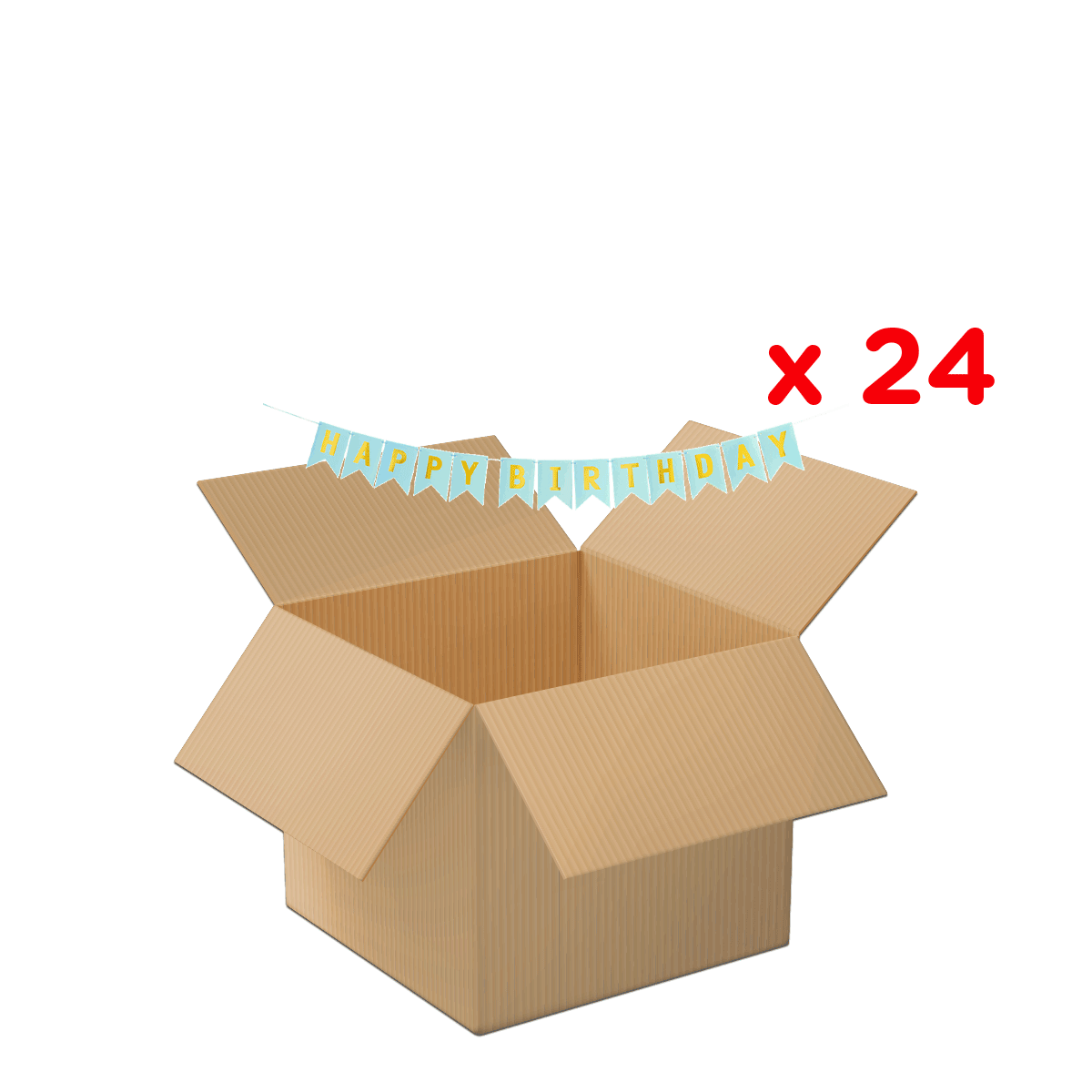 Karton, Geschenkbox, Geburtstagsdeko, Banner, 24-Stück, Box, Pappe, Geschenk, Geburtstag, Dekoration, Kartonbox, offen, Geschenk, Geburtstag, Dekoration
