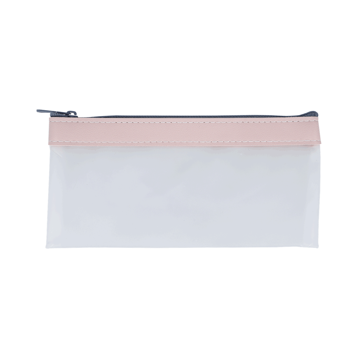Makeup-Tasche, Beutel, Transparent, Rosa Träger, Reißverschluss, Clutch, Tasche, transparent, rosa Träger, Reißverschluss, Make-up bag, Pouch, Clearing bag, Transparent pouch, Zipper pouch