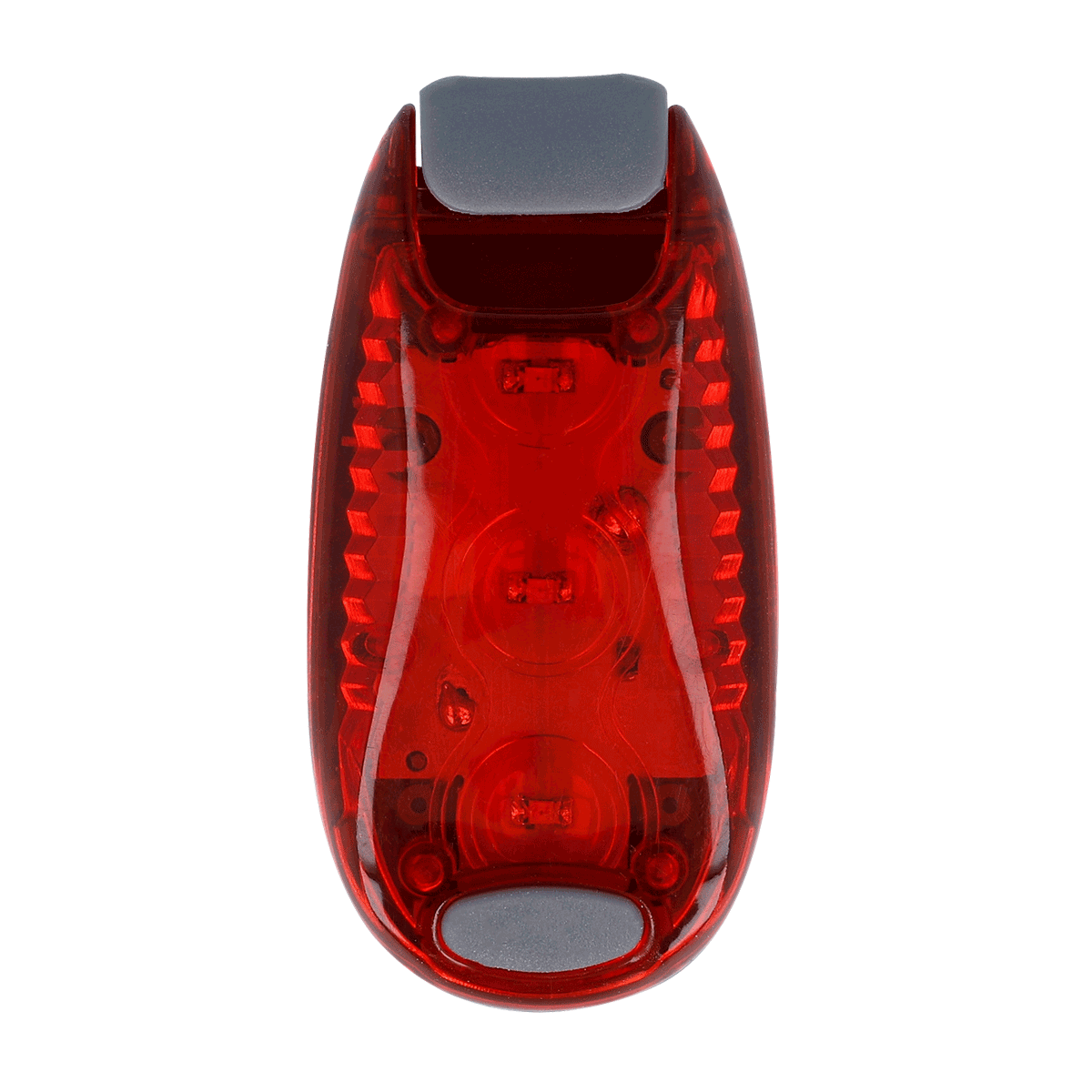 Fahrradrücklicht, LED-Leuchte, rotes Gehäuse, transparenter Kunststoff
