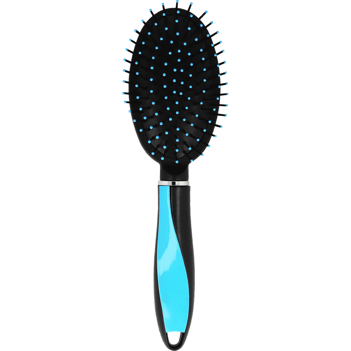 Haarbürste, Entwirrungsbürste, Kunststoffgriff, Schwarze Bürste, blau-schwarz, Haarglätter, Haarbürste, Salonbürste, Kopfhautpflege, Kunststoffgriff, Haarkamm, Bürstenkopf, Rundbürste, Haarpflege, Pflegewerkzeug