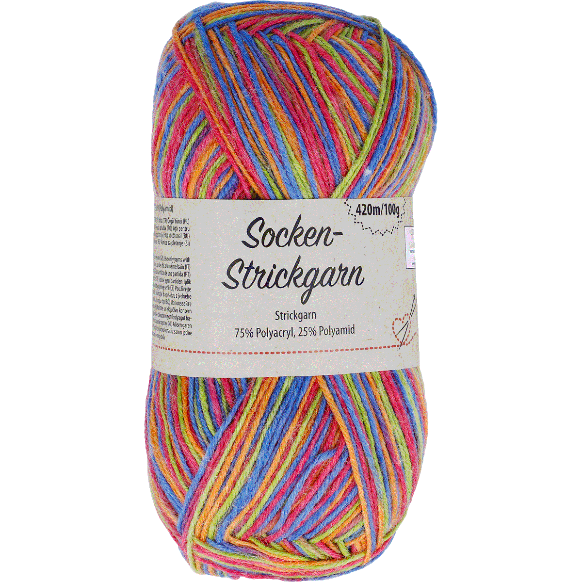 Sockenwolle, Strickgarn, Multicolor, 75% Polyacryl, 25% Polyamid, Sockengarn, mehrfarbig, Polyacryl, Polyamid, Strickgarn, Sockenwolle, Strickgarn, Mehrfarbig, 75% Polyacryl, 25% Polyamid