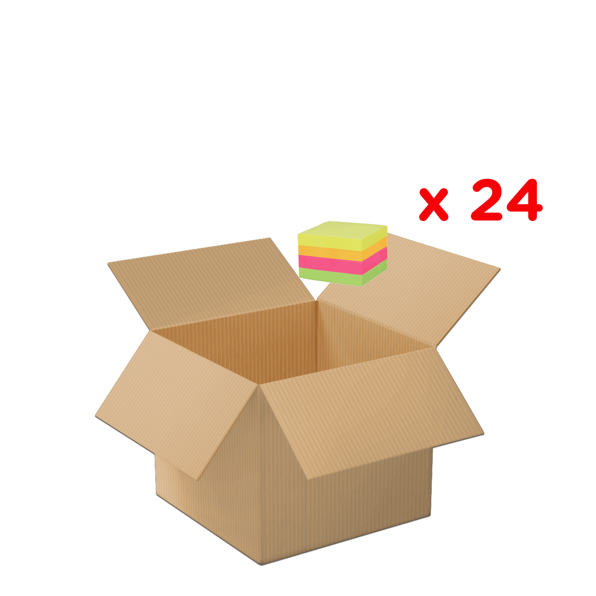 Karton, Kiste, offene Schachtel, Verpackungsmaterial, Post-it-Stack, Box, Karton, offene Box, Notizzettel, Sticky Notes, Kartonbox, Offene Box, Post-it Zettel, Schwamm-Set, Ne 24 Stück