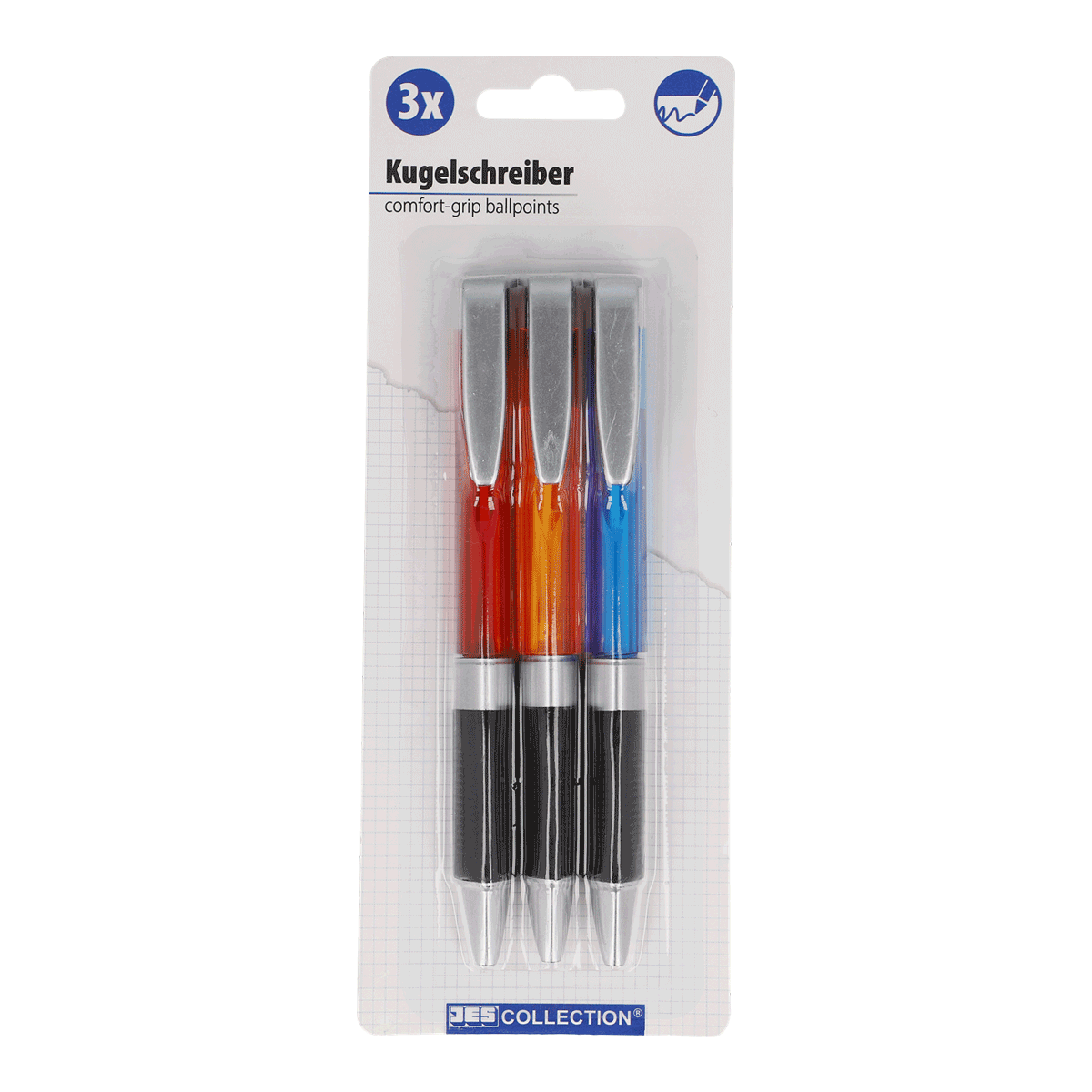 Kugelschreiber, Ballpoint, 3erSet, bunt, Spitzkappen, Kugelschreiber, Ballpoint, 3er-Pack, Kappe, Schreibset, Kugelschreiber, Kugelschreiber-Set, Ballpoint, Schreiber, Tintenstift