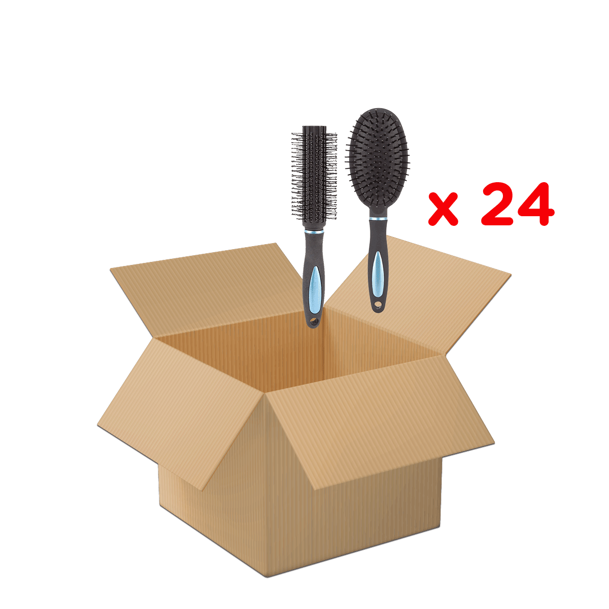 Haarbürste, Runde Bürste, Boxenset, Ersatzbürsten, 24er Pack,  Haark brush?,  Bürsten?, haarborstel, borstelset, kartonbox, roundbürste, 24
