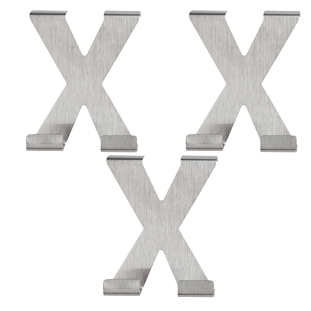 Metall, Buchstabe X, Silber, gebürstet Metall, Dekoratives Kreuz